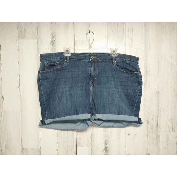 Signature Levi Strauss & Co. Womens Mid-Rise Denim Shorts SZ 22 - Picture 1 of 5